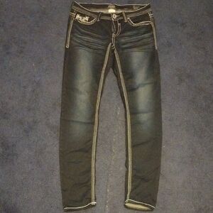 Hydraulic Women's Black Skinny Jeans with Contrast Stitching